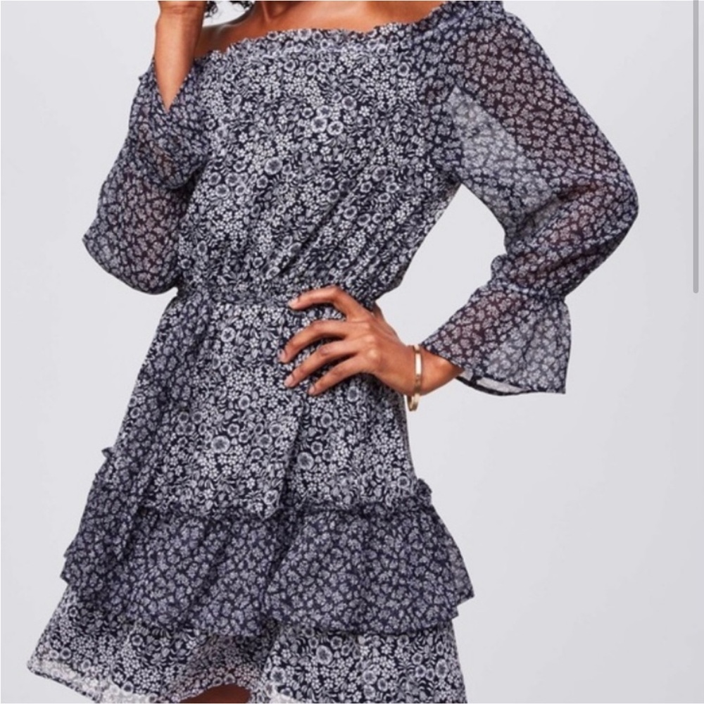 Loft Floral Tiered Minidress